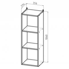 Стеллаж 3 секции (белый) в Качканаре - kachkanar.mebel24.online | фото 2