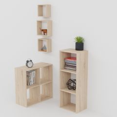 Стеллаж 3 секции (дуб сонома) в Качканаре - kachkanar.mebel24.online | фото 4
