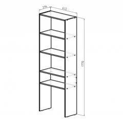 Стеллаж Элемент-1 (белый) в Качканаре - kachkanar.mebel24.online | фото 2