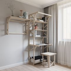 Стеллаж+стол Конструктор Арт.СRСт1-1 в Качканаре - kachkanar.mebel24.online | фото 6