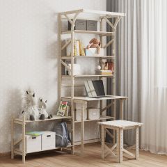 Стеллаж+стол со стойкой Конструктор Арт.СRСт2-1 в Качканаре - kachkanar.mebel24.online | фото 4