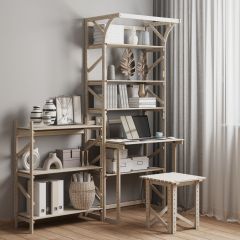 Стеллаж+стол со стойкой Конструктор Арт.СRСт2-1 в Качканаре - kachkanar.mebel24.online | фото 6