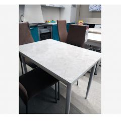 Стол Жизель (950*640) калаката/белый матовый в Качканаре - kachkanar.mebel24.online | фото