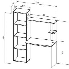 ЮНИОР-2 Стол компьютерный в Качканаре - kachkanar.mebel24.online | фото