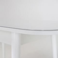 Стол раскладной со стеклом (опоры массив цилиндрический) "Хоста" в Качканаре - kachkanar.mebel24.online | фото 6