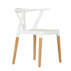 Стул Barneo N-218 Wishbone интерьерный кухонный белый в Качканаре - kachkanar.mebel24.online | фото