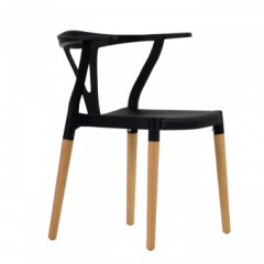 Стул Barneo N-218 Wishbone интерьерный кухонный черный в Качканаре - kachkanar.mebel24.online | фото