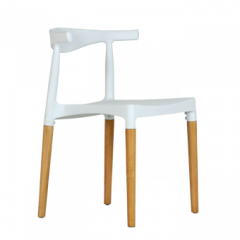 Стул Barneo N-219 Elbow интерьерный кухонный белый в Качканаре - kachkanar.mebel24.online | фото