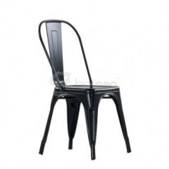 Стул Barneo N-240 Tolix (RAL9017 Черный) в Качканаре - kachkanar.mebel24.online | фото