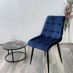 Стул CHIC BLUVEL-86 NAVY BLUE / черный каркас М-City в Качканаре - kachkanar.mebel24.online | фото 5