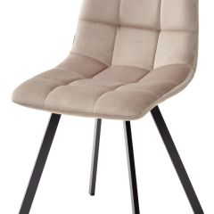 Стул CHILLI SQUARE BLUVEL-40 бежевый, велюр / черный каркас М-City в Качканаре - kachkanar.mebel24.online | фото