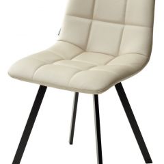 Стул CHILLI SQUARE HK017-02 серо-бежевый, PU/ черный каркас М-City в Качканаре - kachkanar.mebel24.online | фото