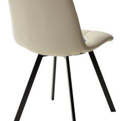 Стул CHILLI SQUARE HK017-02 серо-бежевый, PU/ черный каркас М-City в Качканаре - kachkanar.mebel24.online | фото 4