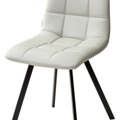 Стул CHILLI SQUARE HK017-03 светло-серый, PU/ черный каркас М-City в Качканаре - kachkanar.mebel24.online | фото