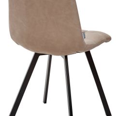 Стул CHILLI SQUARE RU-09 серо-бежевый винтаж, PU / черный каркас М-City в Качканаре - kachkanar.mebel24.online | фото 3