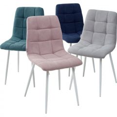 Стул CHILLI UF860-04B сиреневый, ткань/ белый каркас М-City в Качканаре - kachkanar.mebel24.online | фото 2