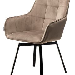 Стул MAVERICK 360 град. поворот. BLUVEL-40 BEIGE/ черный каркас, М-City в Качканаре - kachkanar.mebel24.online | фото 4