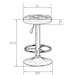 Табурет барный DOBRIN BRUNO LM-5008 (черный) в Качканаре - kachkanar.mebel24.online | фото 2