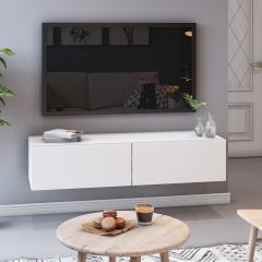 Тумба Подвесная 3 (белый/белый /белый лакобель) в Качканаре - kachkanar.mebel24.online | фото