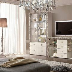 Зеркало большое Тиффани Premium черная/серебро (ТФ/02(П) в Качканаре - kachkanar.mebel24.online | фото 2