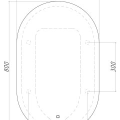 Зеркало Дакка 800х500 с подсветкой Домино (GL7036Z) в Качканаре - kachkanar.mebel24.online | фото 8