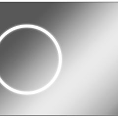 Зеркало Eclipse 100 black с подсветкой Sansa (SE1032Z) в Качканаре - kachkanar.mebel24.online | фото 1