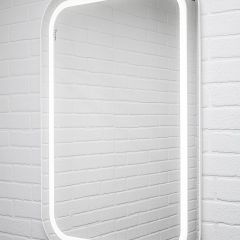 Зеркало Elis 100 white с подсветкой Sansa (SEe1045Z) в Качканаре - kachkanar.mebel24.online | фото 3