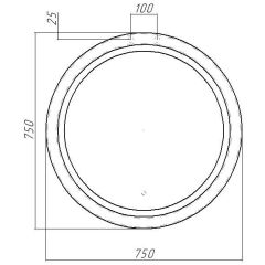 Зеркало Gia 75 white с подсветкой Sansa (SGa1044Z) в Качканаре - kachkanar.mebel24.online | фото 6