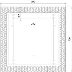 Зеркало Манила 700х700 с подсветкой Домино (GL7052Z) в Качканаре - kachkanar.mebel24.online | фото 7