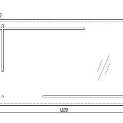 Зеркало Ray 120 black с подсветкой Sansa (SR1034Z) в Качканаре - kachkanar.mebel24.online | фото 6