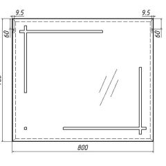 Зеркало Ray 80 black с подсветкой Sansa (SR1037Z) в Качканаре - kachkanar.mebel24.online | фото 7