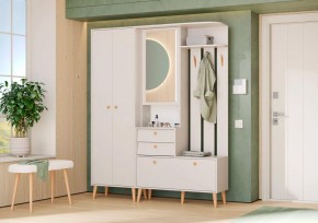 АФИНА Прихожая (модульная) кашемир серый в Качканаре - kachkanar.mebel24.online | фото 1