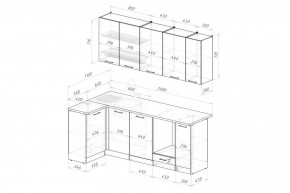 АЛЬБА Кухонный гарнитур Прайм 2 400 (1100*2000 мм) в Качканаре - kachkanar.mebel24.online | фото 2