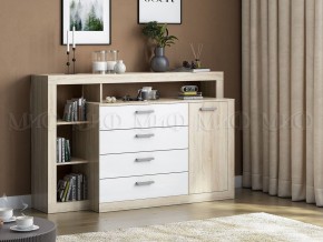 Ангара Комод (Белый глянец/Сонома) в Качканаре - kachkanar.mebel24.online | фото 2