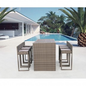 Барный комплект плетеной мебели T390GD/Y390G-W78_6Pcs Grey в Качканаре - kachkanar.mebel24.online | фото 2