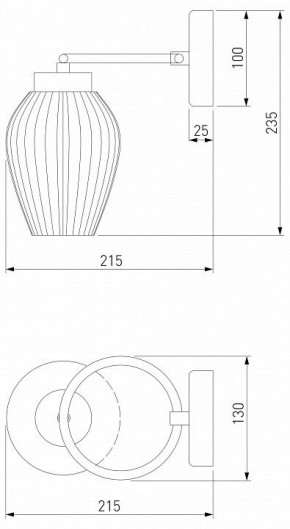 Бра Eurosvet Alva 30184/1 латунь в Качканаре - kachkanar.mebel24.online | фото 3