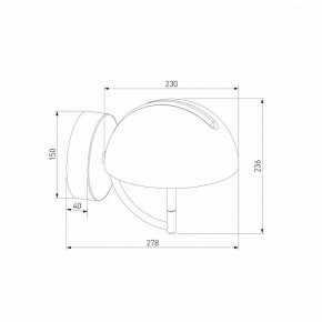 Бра Eurosvet Emisfero 50083/1 LED золото в Качканаре - kachkanar.mebel24.online | фото 3