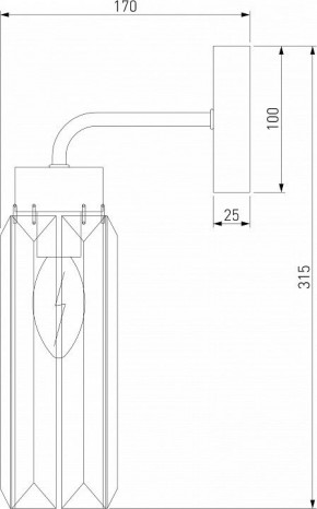 Бра Eurosvet Gilian 60163/1 никель в Качканаре - kachkanar.mebel24.online | фото 3