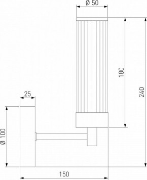 Бра Eurosvet Oriens 60166/1 латунь в Качканаре - kachkanar.mebel24.online | фото 2