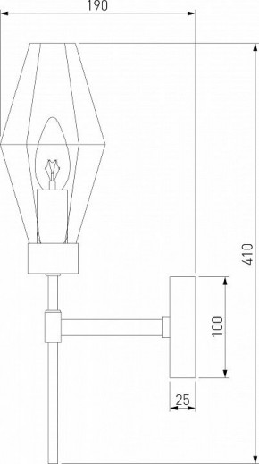 Бра Eurosvet Prism 60143/1 хром в Качканаре - kachkanar.mebel24.online | фото 2