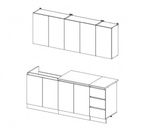 ЧЕЛСИ Кухонный гарнитур 2,0 м (Белый) в Качканаре - kachkanar.mebel24.online | фото 3