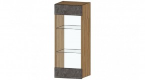 ДАЛЛАС Шкаф со стеклом (цемент темный) в Качканаре - kachkanar.mebel24.online | фото
