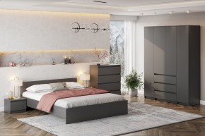 ДЕНВЕР Тумба прикроватная (Графит серый) в Качканаре - kachkanar.mebel24.online | фото 4
