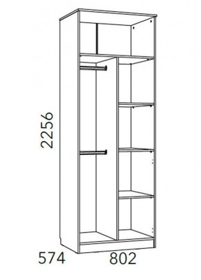 Детская Фанк Шкаф для одежды НМ 014.07 М в Качканаре - kachkanar.mebel24.online | фото 3