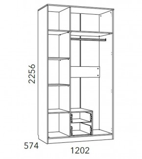 Детская Фанк Шкаф комбинированный НМ 013.08-01 М1 в Качканаре - kachkanar.mebel24.online | фото 3