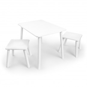 Детский комплект стол и два табурета Rolti Baby (белая столешница/белое сиденье/белые ножки) в Качканаре - kachkanar.mebel24.online | фото