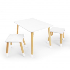 Детский комплект стол и два табурета Rolti Baby (белая столешница/белое сиденье/береза ножки) в Качканаре - kachkanar.mebel24.online | фото