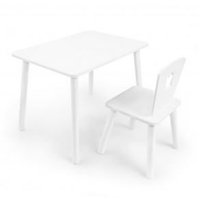 Детский комплект стол и стул «Корона» Rolti Baby (белый/белый, массив березы/мдф) в Качканаре - kachkanar.mebel24.online | фото
