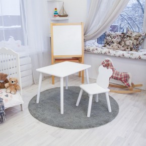 Детский комплект стол и стул «Мишка» Rolti Baby (белый/белый, массив березы/мдф) в Качканаре - kachkanar.mebel24.online | фото 2