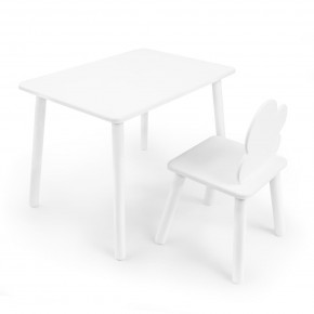 Детский комплект стол и стул «Облачко» Rolti Baby (белый/белый, массив березы/мдф) в Качканаре - kachkanar.mebel24.online | фото